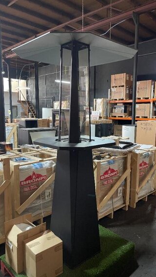 Terras heater op pellets Flam 700 plus, zwart