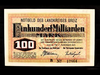 Bankbiljet 100.000.000.000 Mark Deutsche Reich , 1923