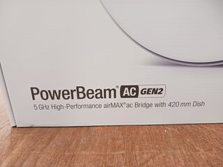 2x Powerbeam, 420mm Ubiquiti, PBE-5AC-gen2, bouwjaar 2018
