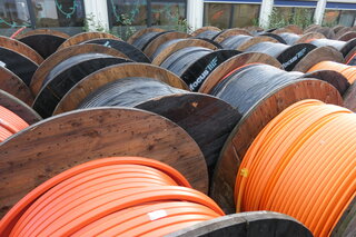 10x Kabelhaspel met glasvezel beschermbuis Microfocus