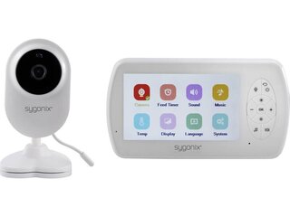 1x Sygonix HD Baby Monitor SY-4548738 Videobabyfoon Draadloos 2.4 GHz