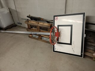 Basketbal bord met aluminium paal