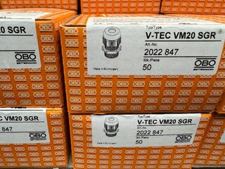 15x Verpakking wartels 1.5 mm (per 50 stuks) OBO, V-TEC VM20 SGR