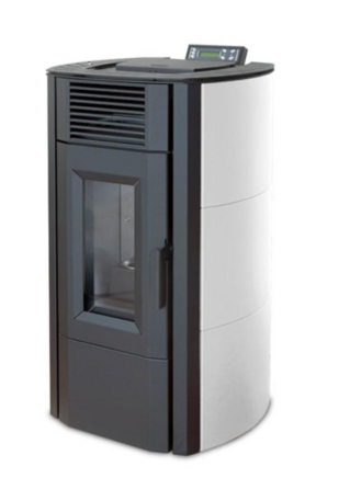 Pellethaard vrijstaand 10kW , ESWO135, wit