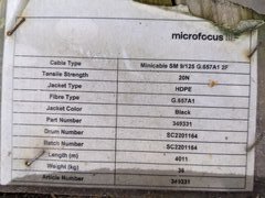 2x rol Glasvezel Microfocus, minicable SM 9/125 G.657A1 2F