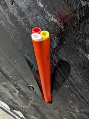 8x rol a 1500 meter Kabelhaspel met glasvezel beschermbuis Microfocus,