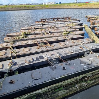 6x Aanmeer catamaran met stootrand