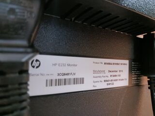 2x Monitor HP, Elite Display E232 met dockingstation E-Tec