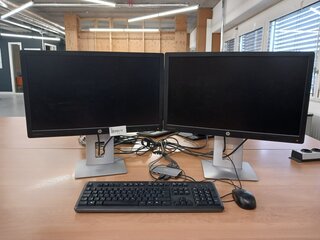 2x Monitor HP EliteDisplay E232, met dockinstation E-Tec