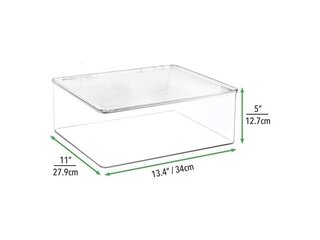 1x mDesign Bureau-organizer – Set van 8 Stapelbare Kunststof Opbergdoz