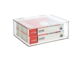 1x mDesign Bureau-organizer – Set van 8 Stapelbare Kunststof Opbergdoz
