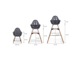 1x CHILDHOME Kinderstoel 2-in-1 Evolu 2 antraciet Childhome