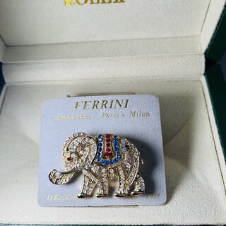 Vincent Ferrini 14kt gouden Olifant Broche