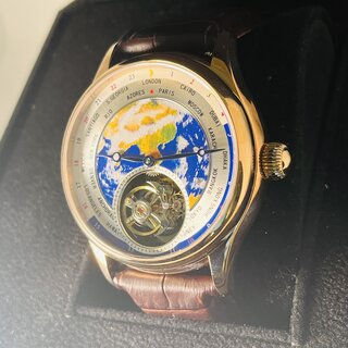 Tourbillon herenhorloge - Worldtimer - Louis Baoji