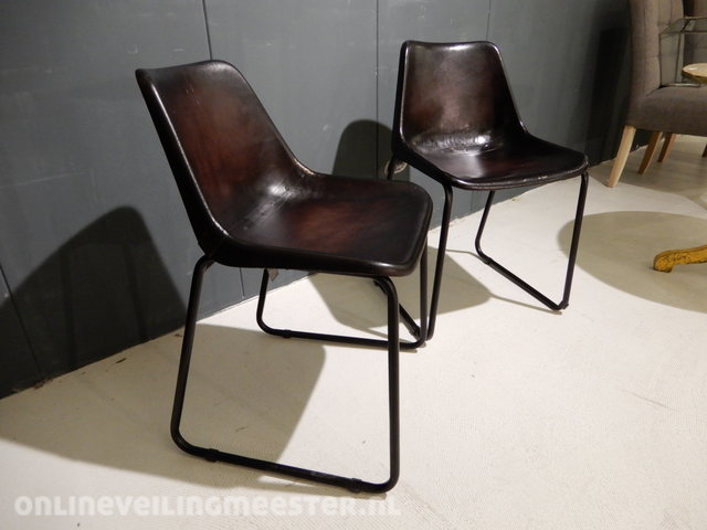Verbazingwekkend 2x Dining chair Be Pure, Rough Chair, Dark brown EY-44