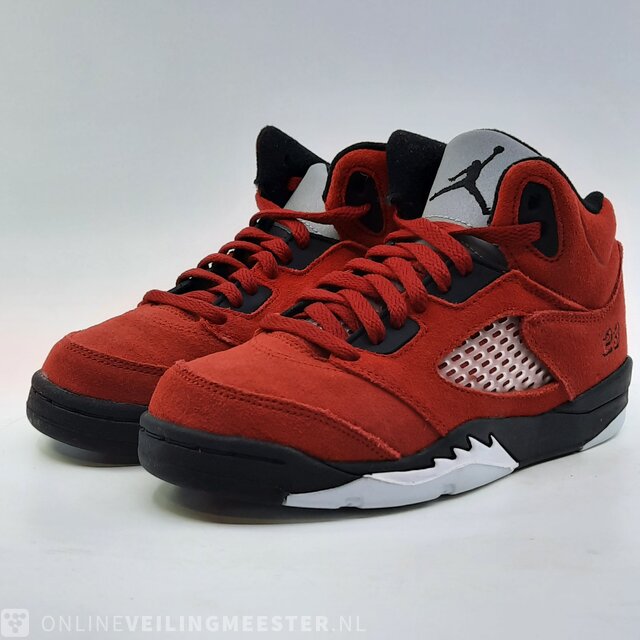 Paar kinder sneakers, maat 31 1/2 Nike, Jordan 5 Retro 440889-600 »  Onlineveilingmeester.nl