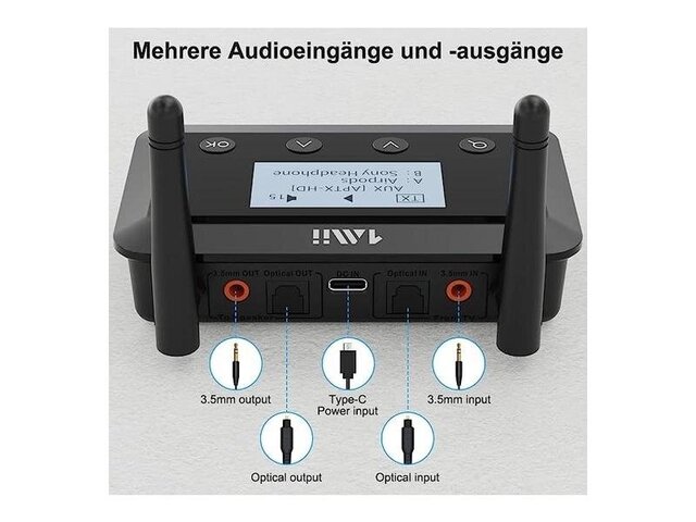 1mii long range 2025 bluetooth 5.0 transmitter receiver