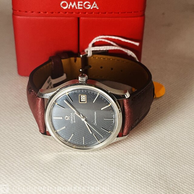 Heren Omega horloge Seamaster met struisvogel band en nieuwe