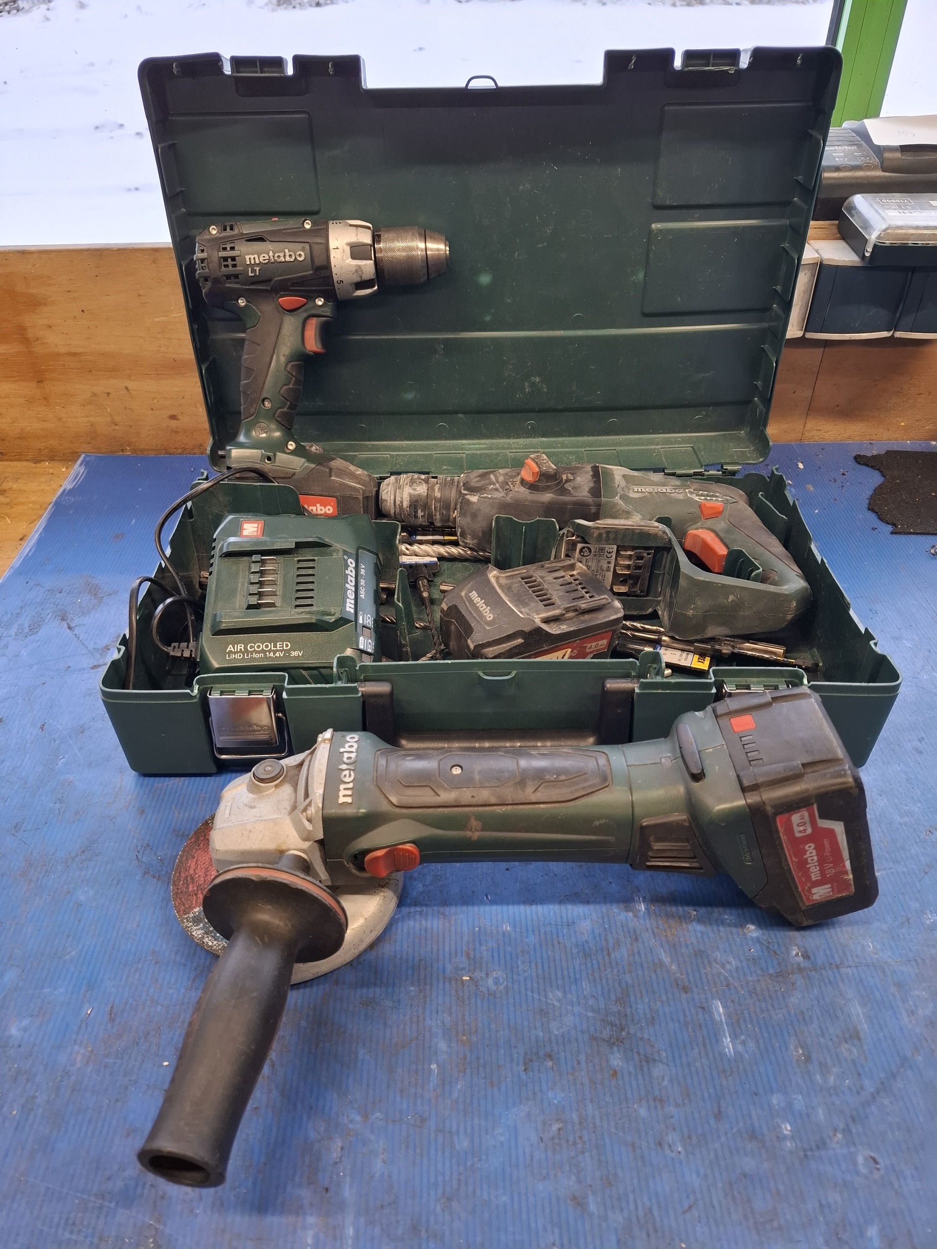 3x Accu gereedschap Metabo