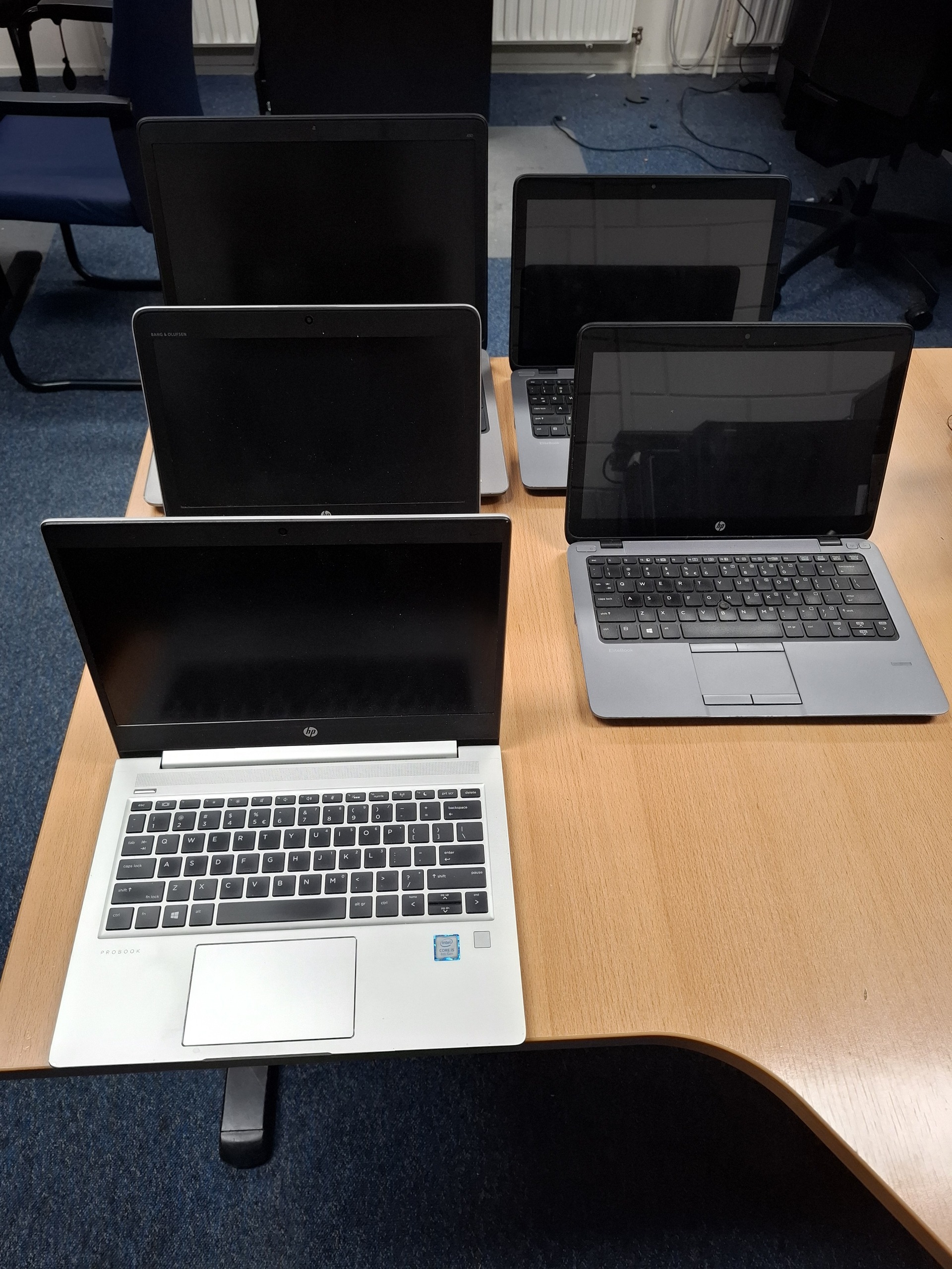 5x Laptop HP, HP Pro 6300 SFF i5, HP Probook 430 G6 en HP 450G1