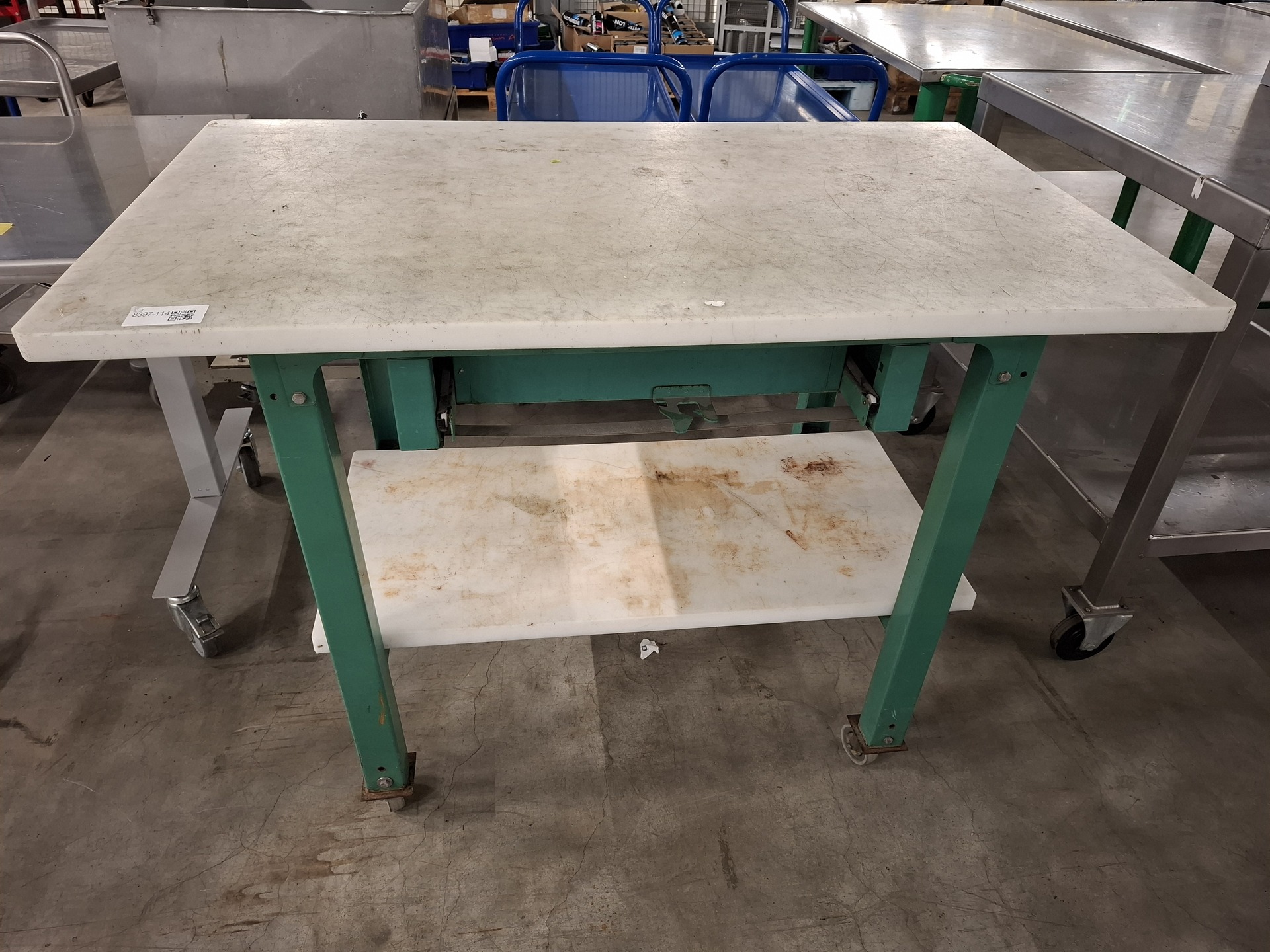 Verrijdbare laboratoriumtafel