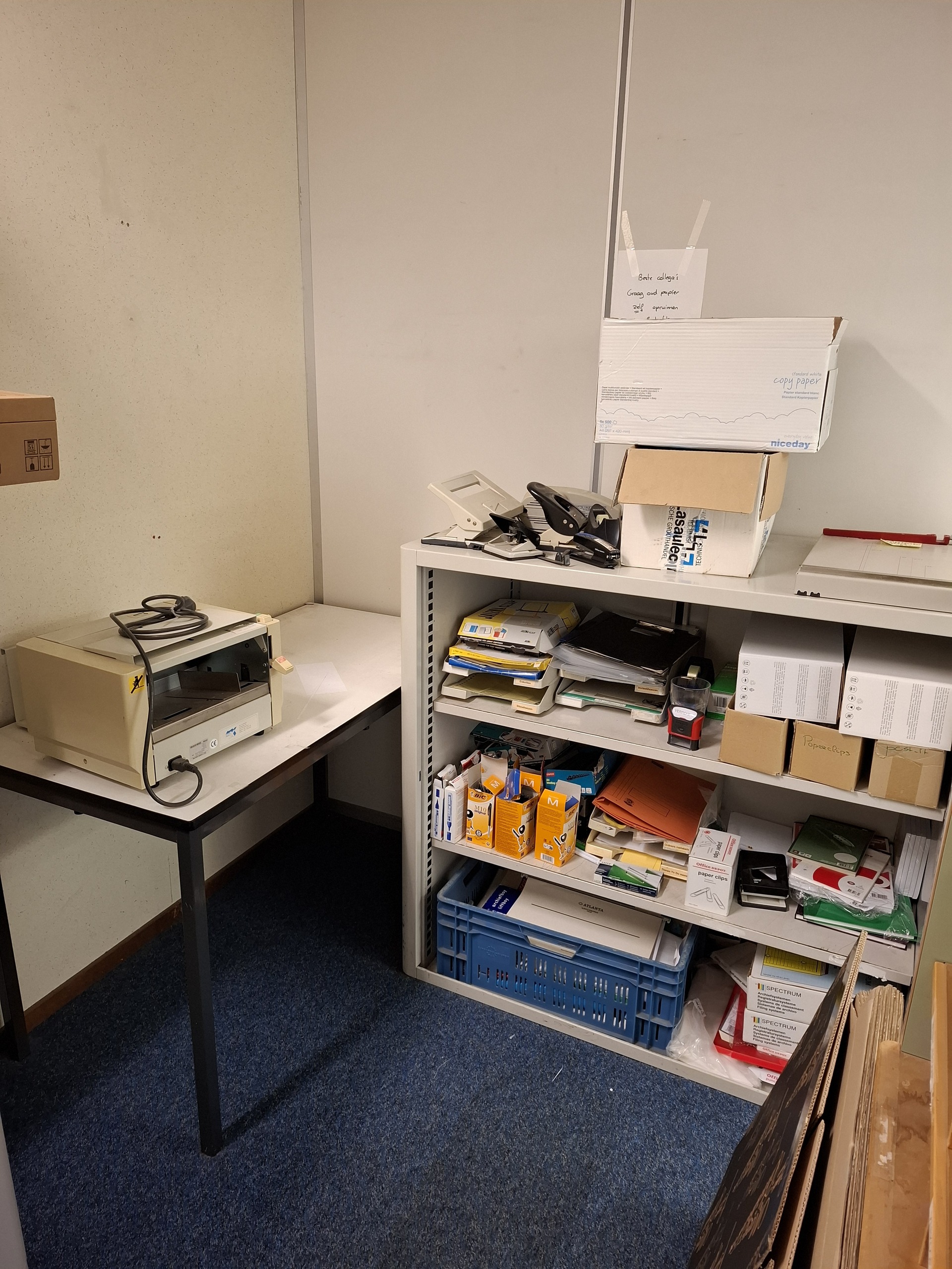 Inhoud printerruimte