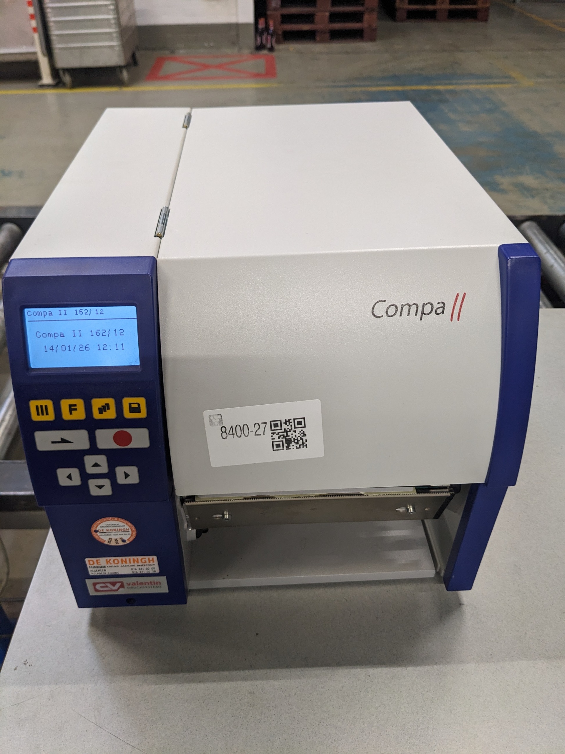 Labelprinter, Valentin, Compa 162-12, blauw wit