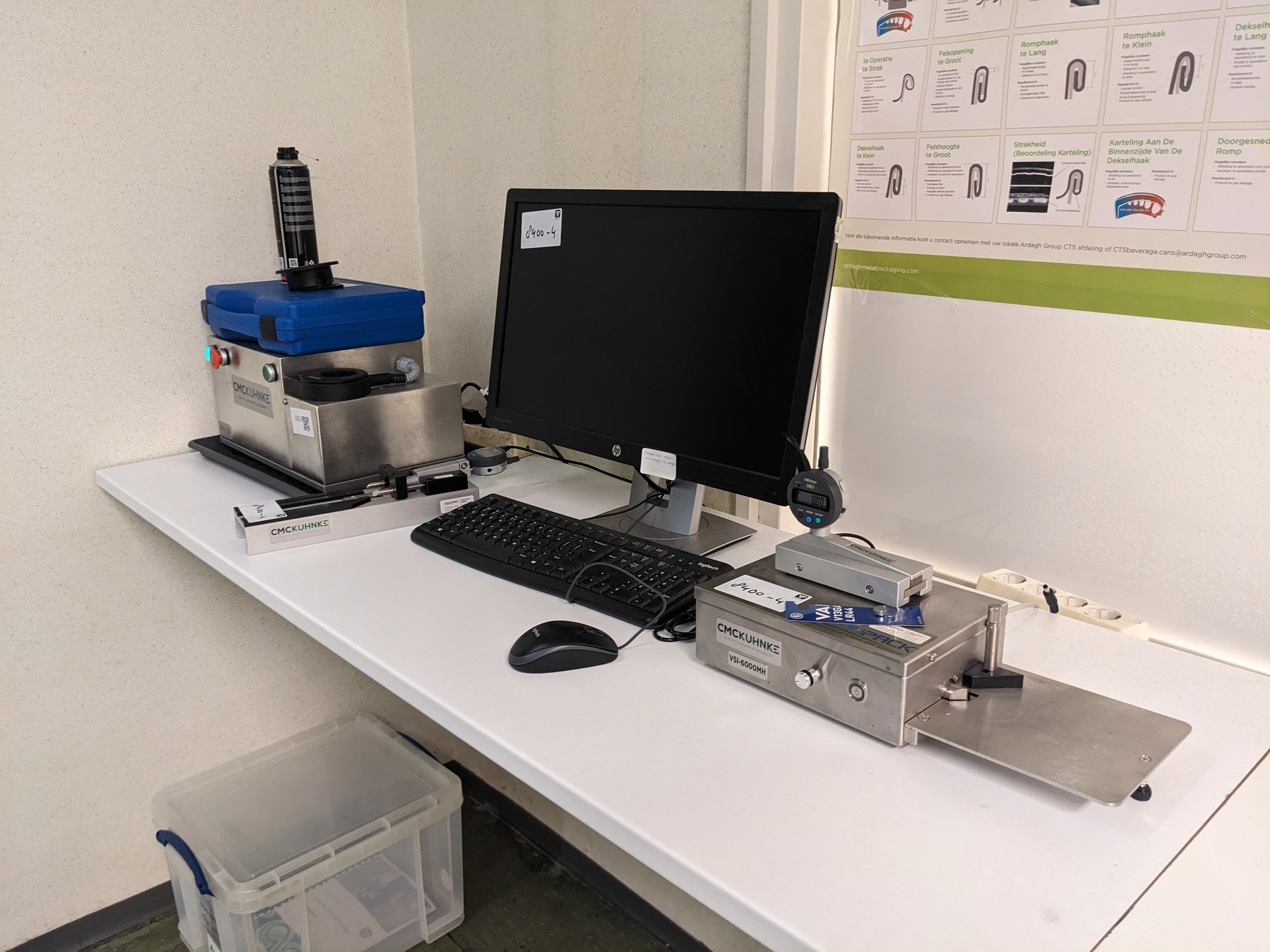 Fels controle apparaat met computer, CMC Kuhnke, AGS 2300/VSI-6000MH,