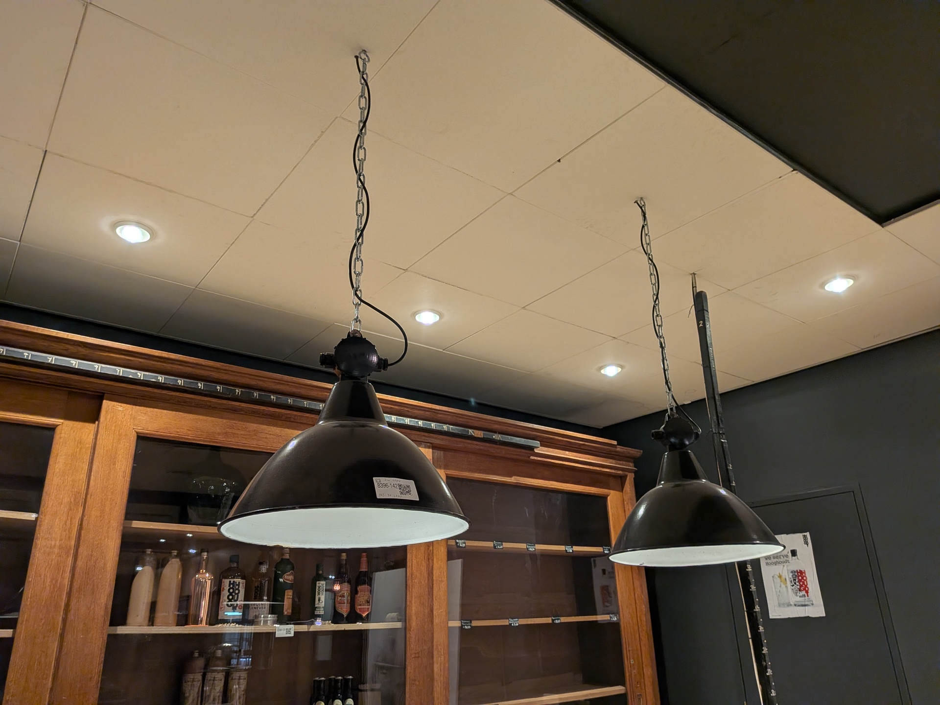 2x Industriële hanglamp