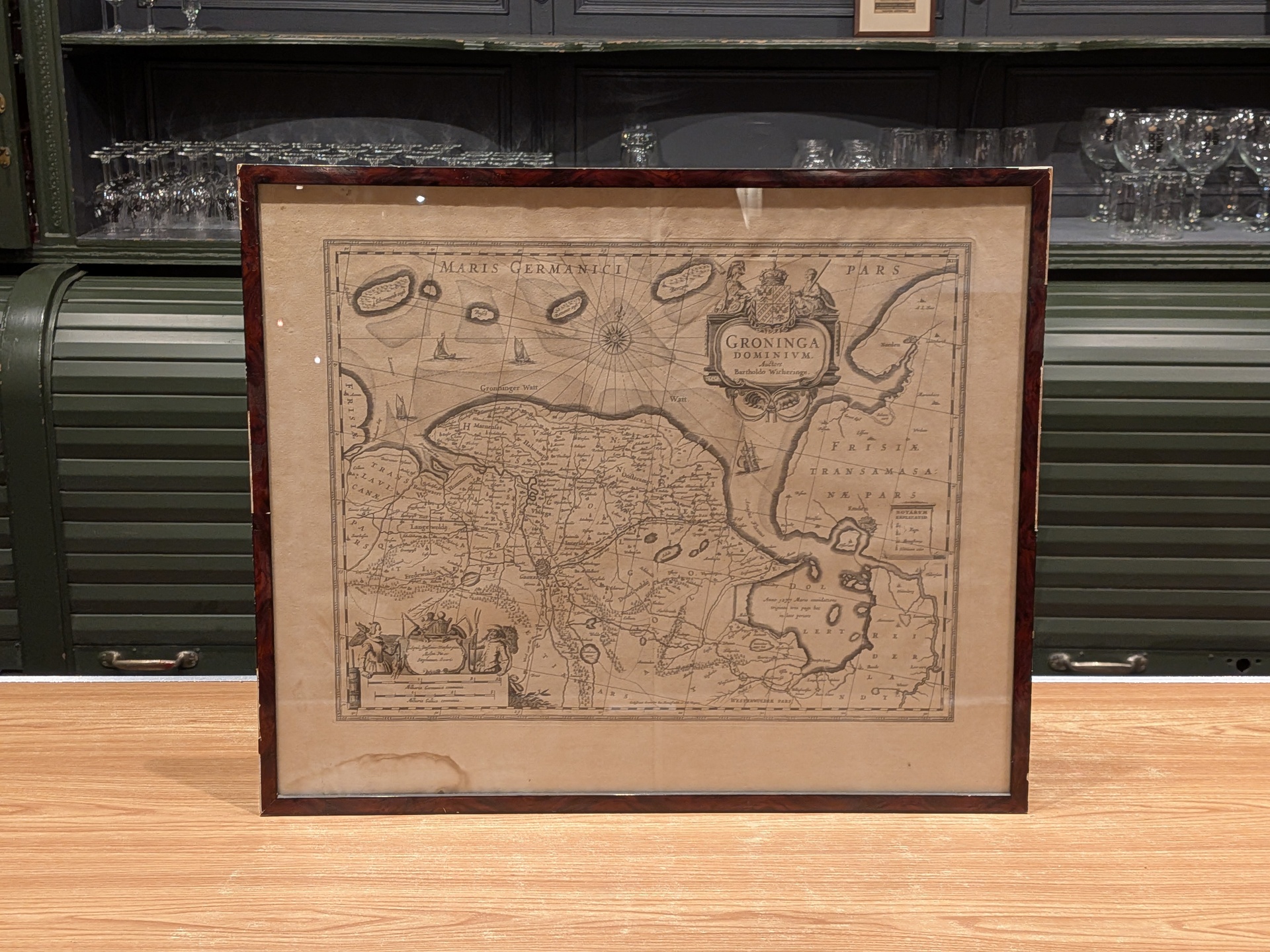 Nostalgische topografische kaart van Groninga Dominum