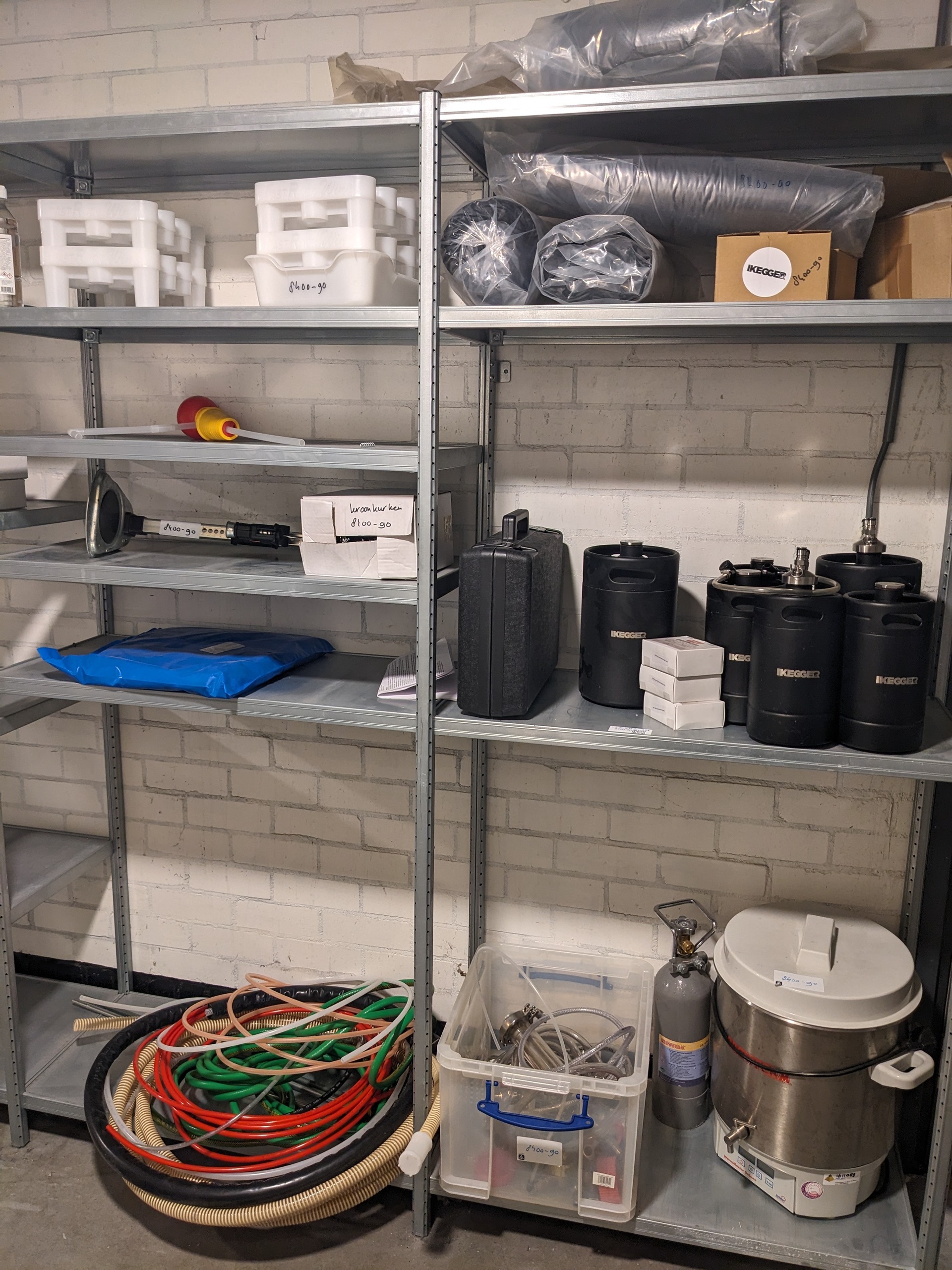 Inhoud stelling bierbrouw toebehoren, Ikeggen