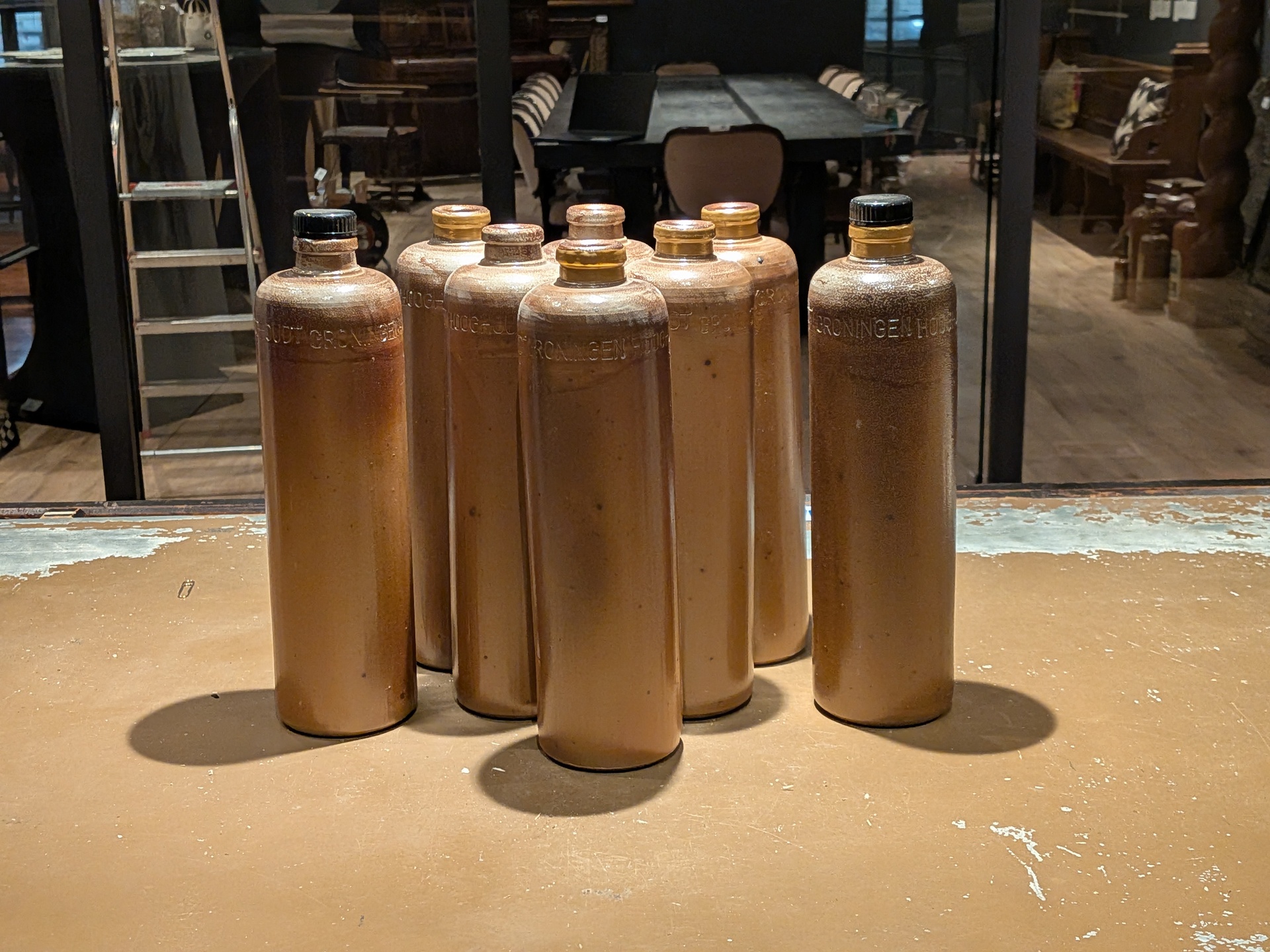 8x Decoratie fles “Hooghoudt”