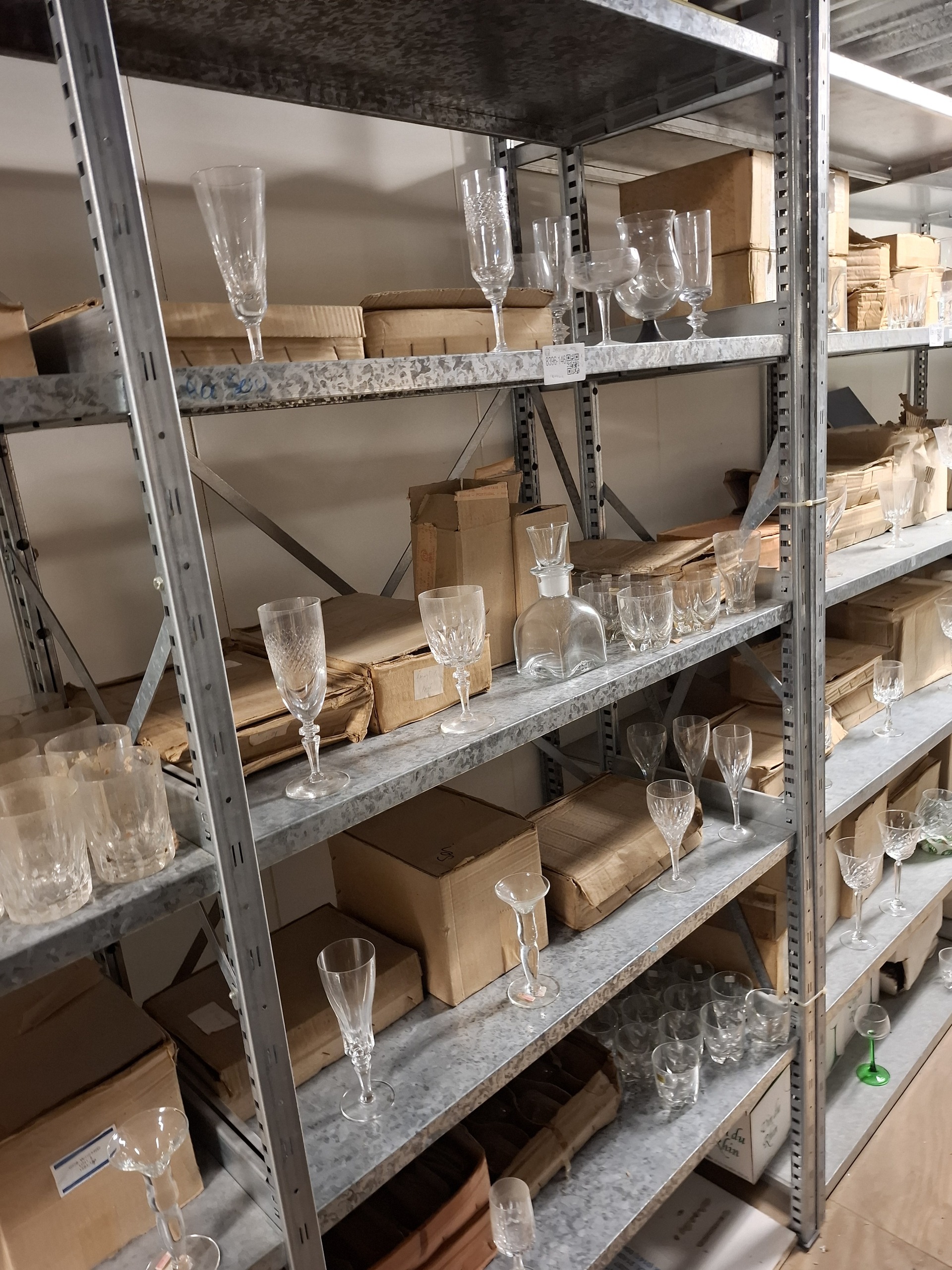 Partij glas en kristal glaswerk