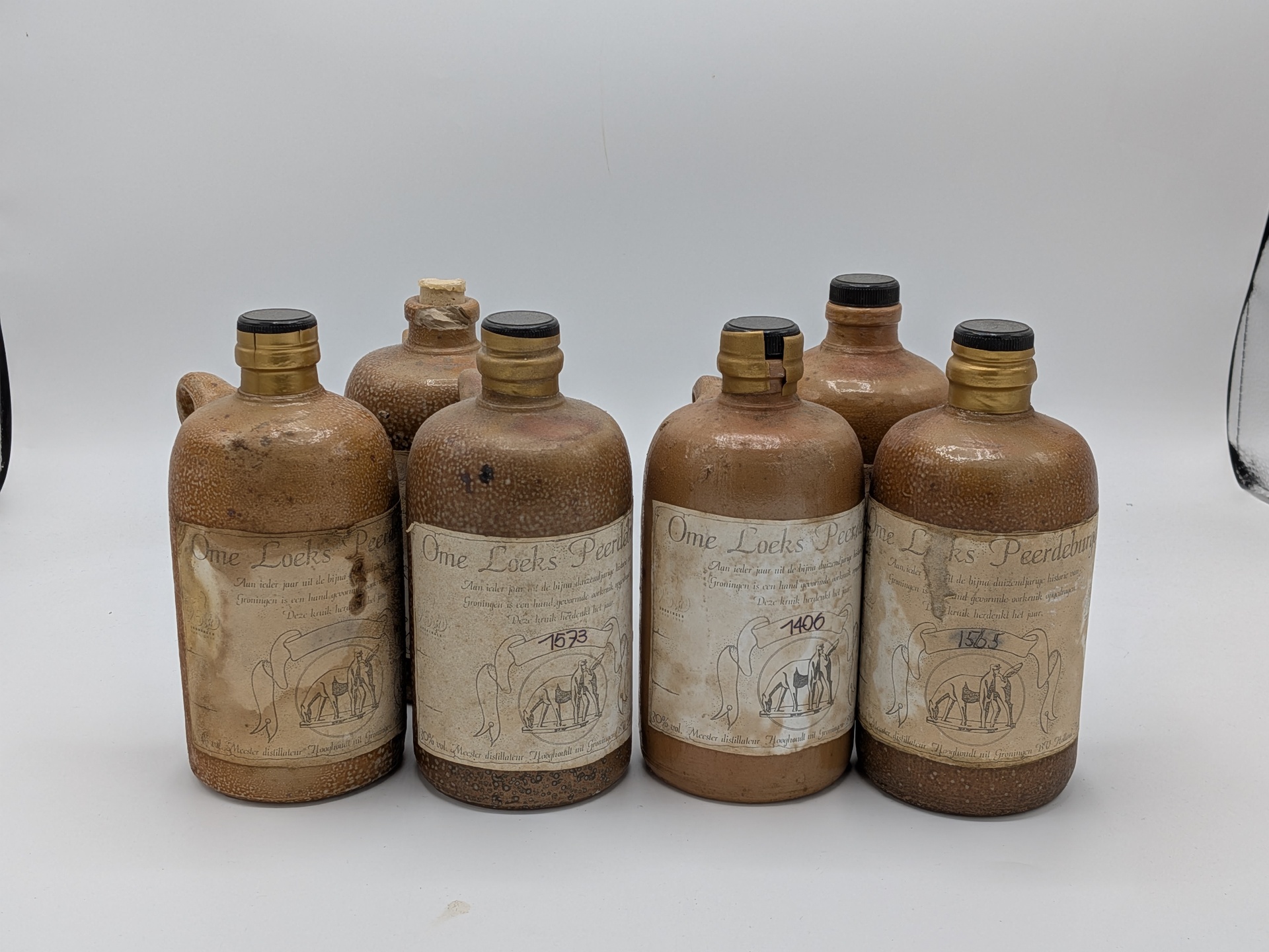 6x Kruik met Ome Loeks Peerdeburger