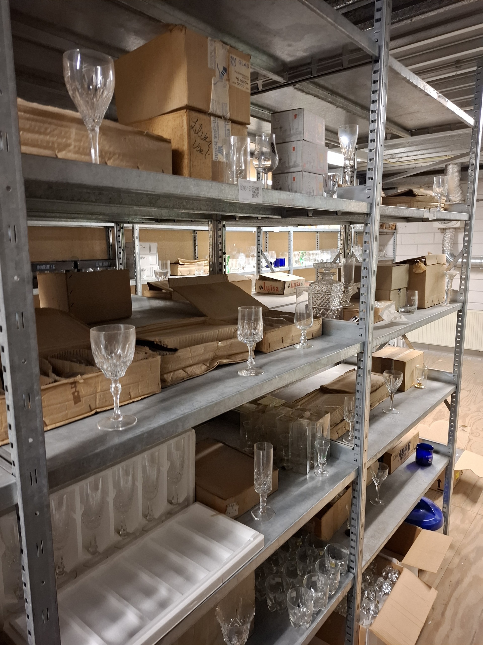 Partij glas en kristal glaswerk