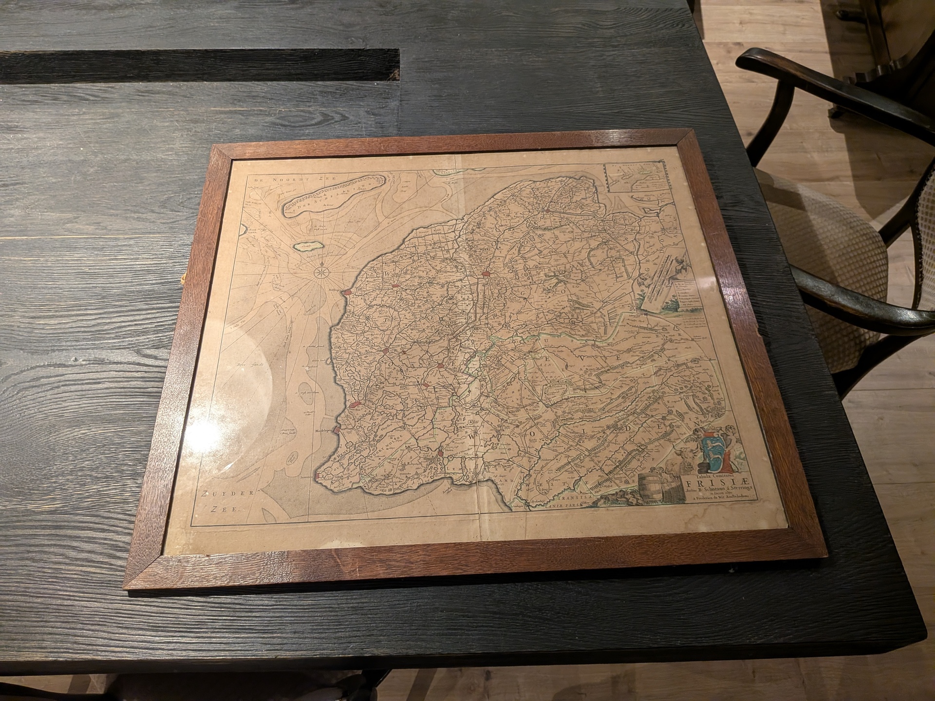 Kaart van Friesland, Topografie Frisiae, door Schotano Sterringa