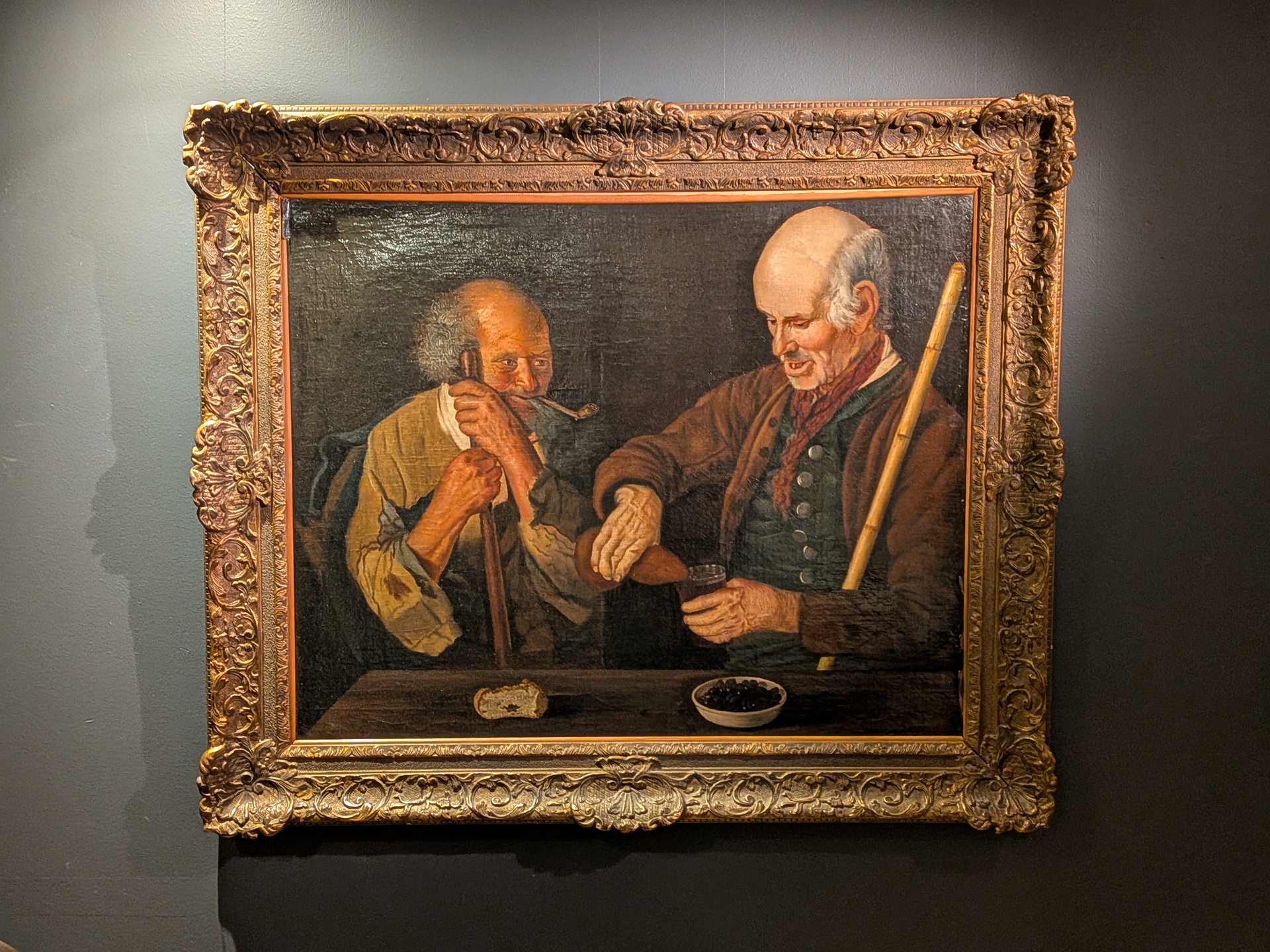 De roker en de drinker, Olieverf op doek