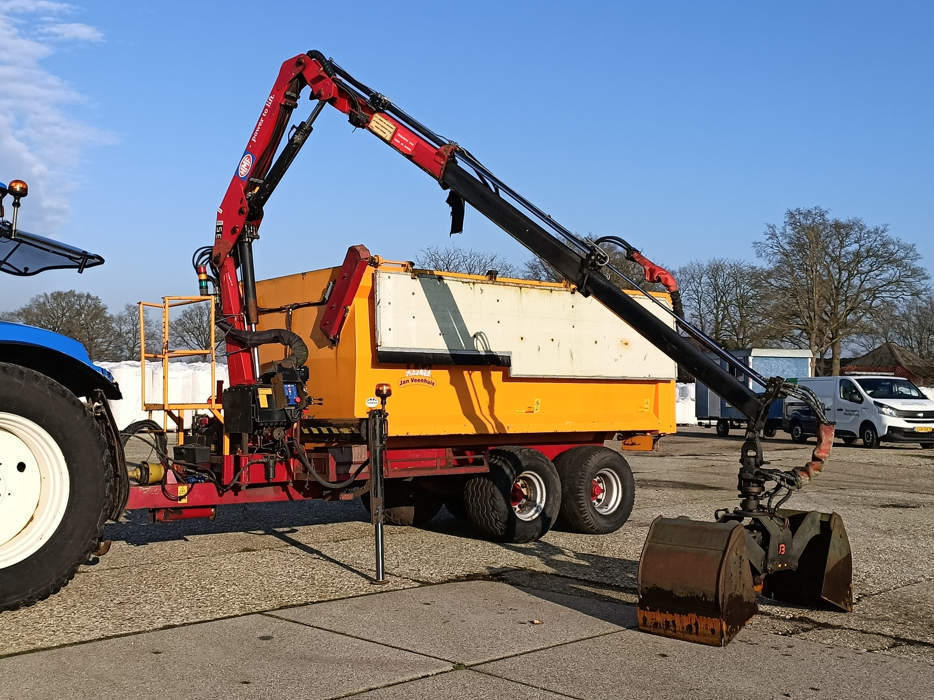 Land- of bosbouw kipwagen met kraan, JANVEENHUIS, JKV 6000, 2011