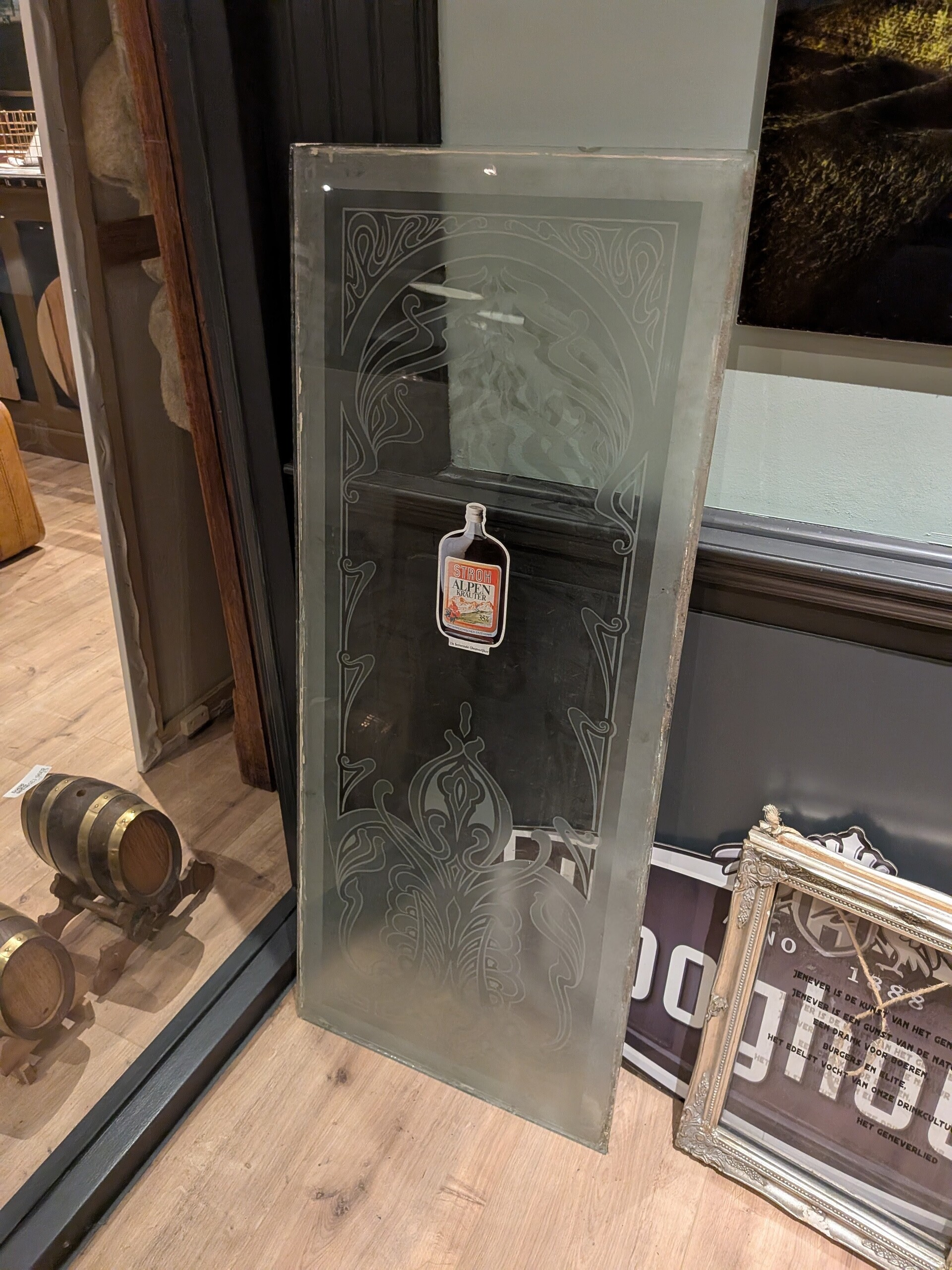 Origineel deurraam “Stroh Alpen Kräuter”