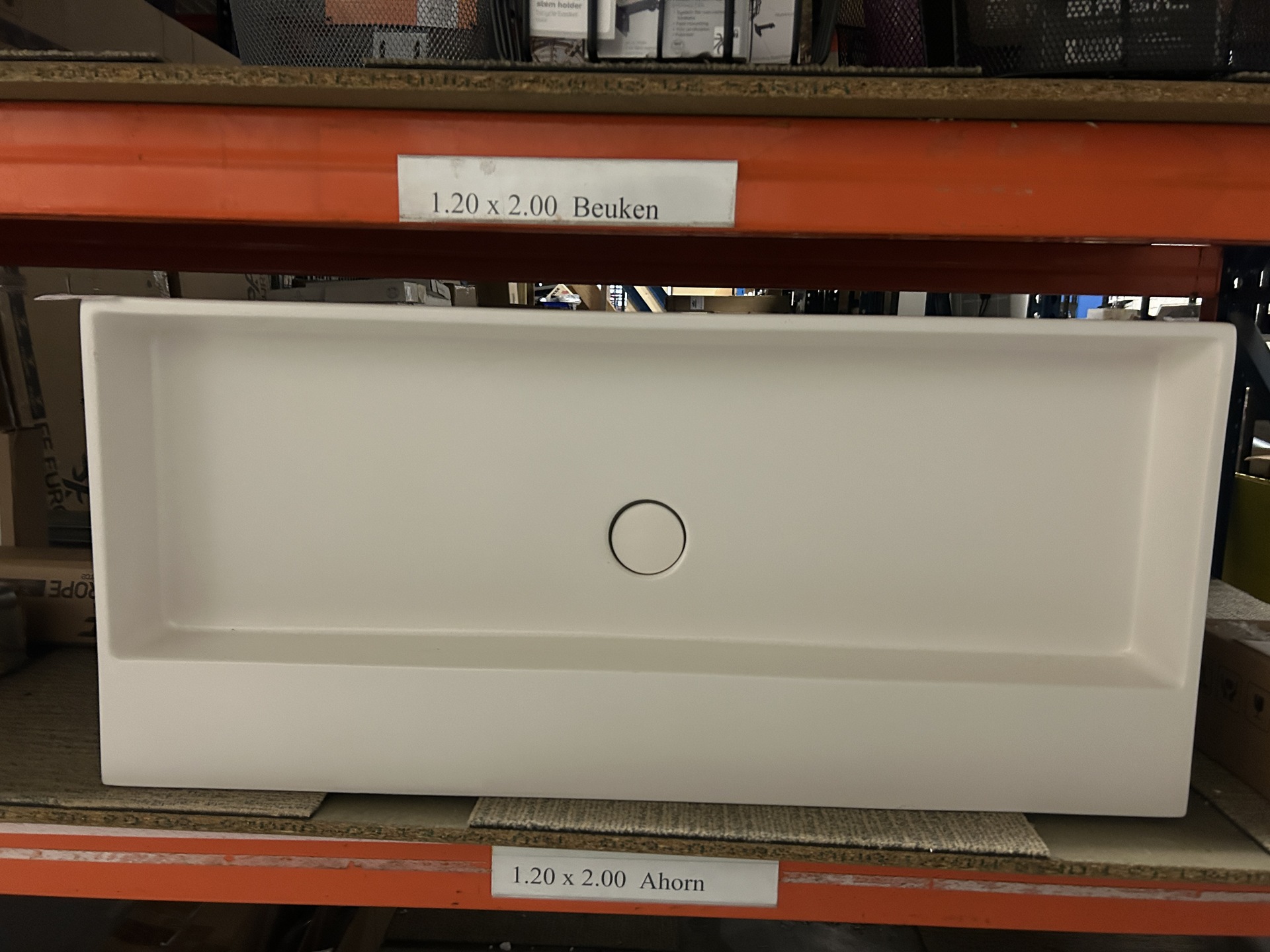 Design wastafel mat wit 100×45 cm