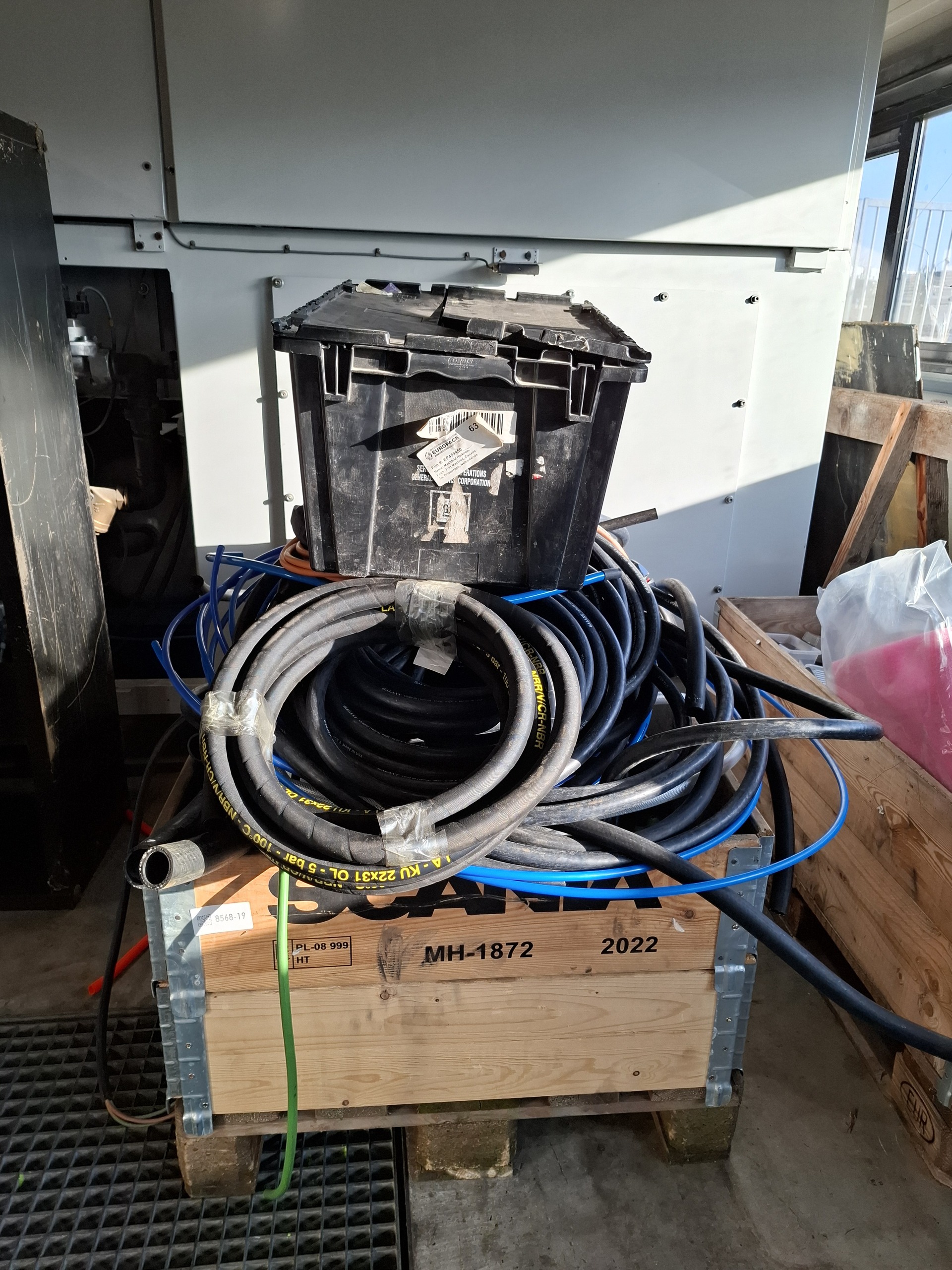 Partij divers industrieel en luchtslang