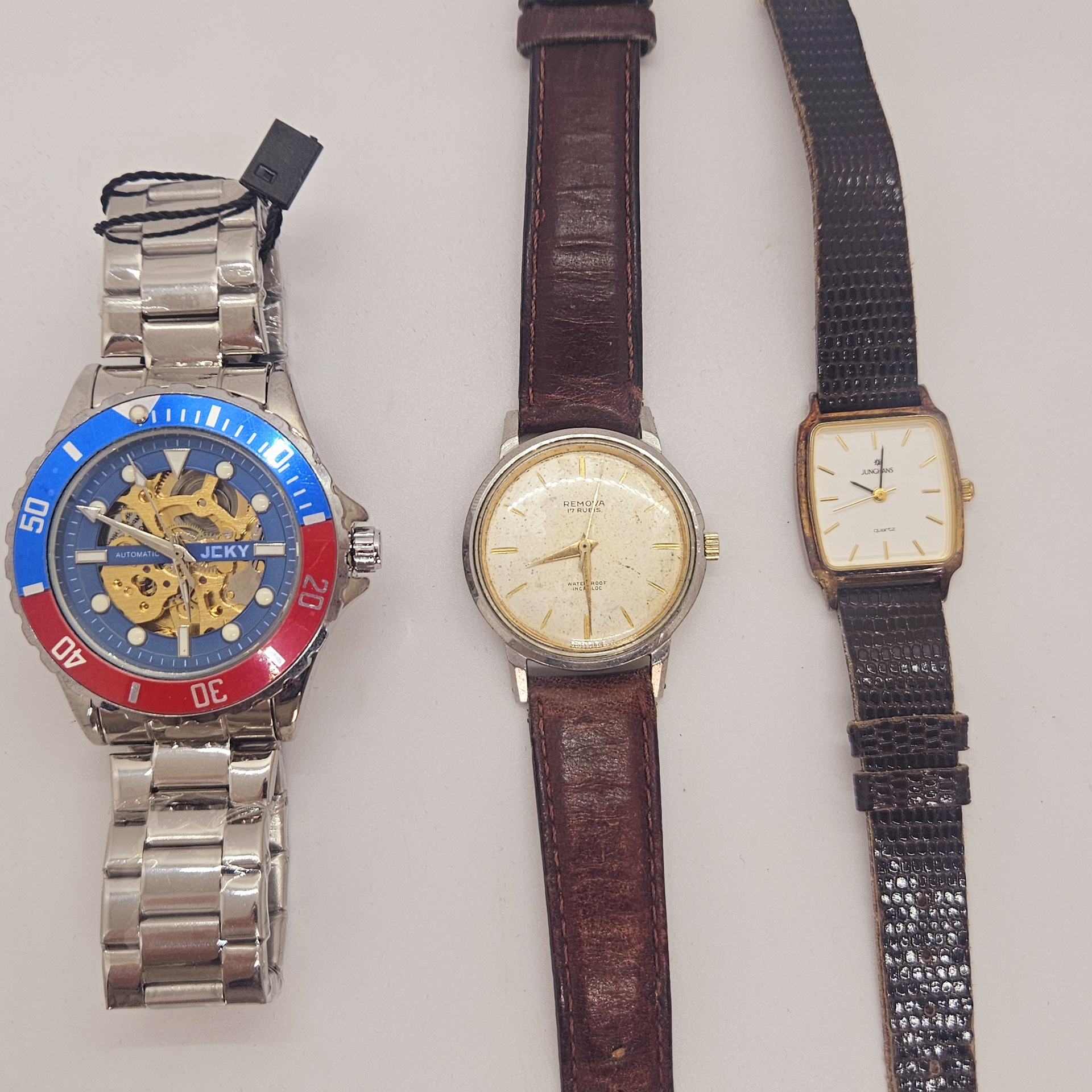 Partij horloges – Junghans, Remova, JCKY