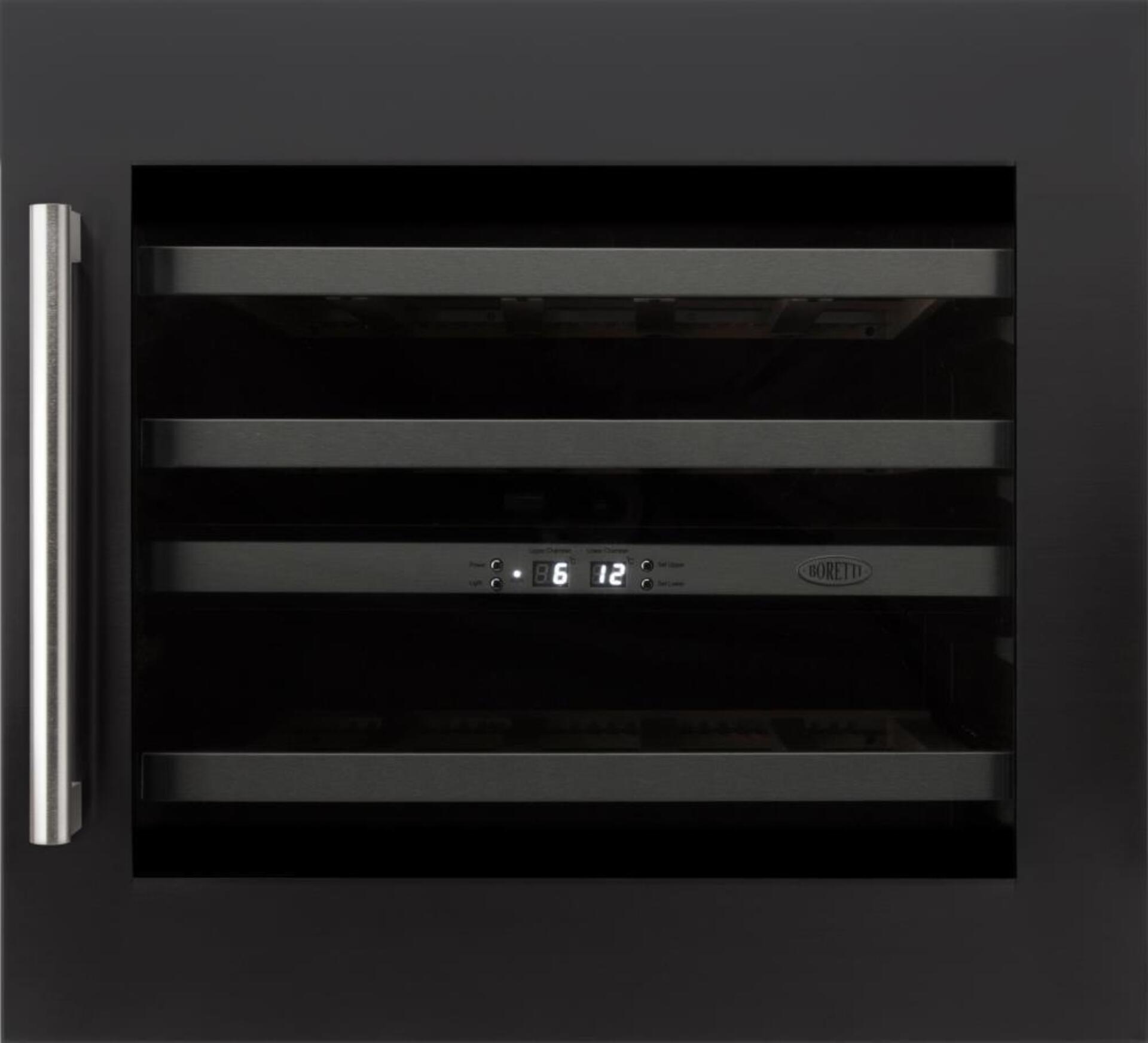 Wijnkoeler, Boretti, BPWKN60, Zwart