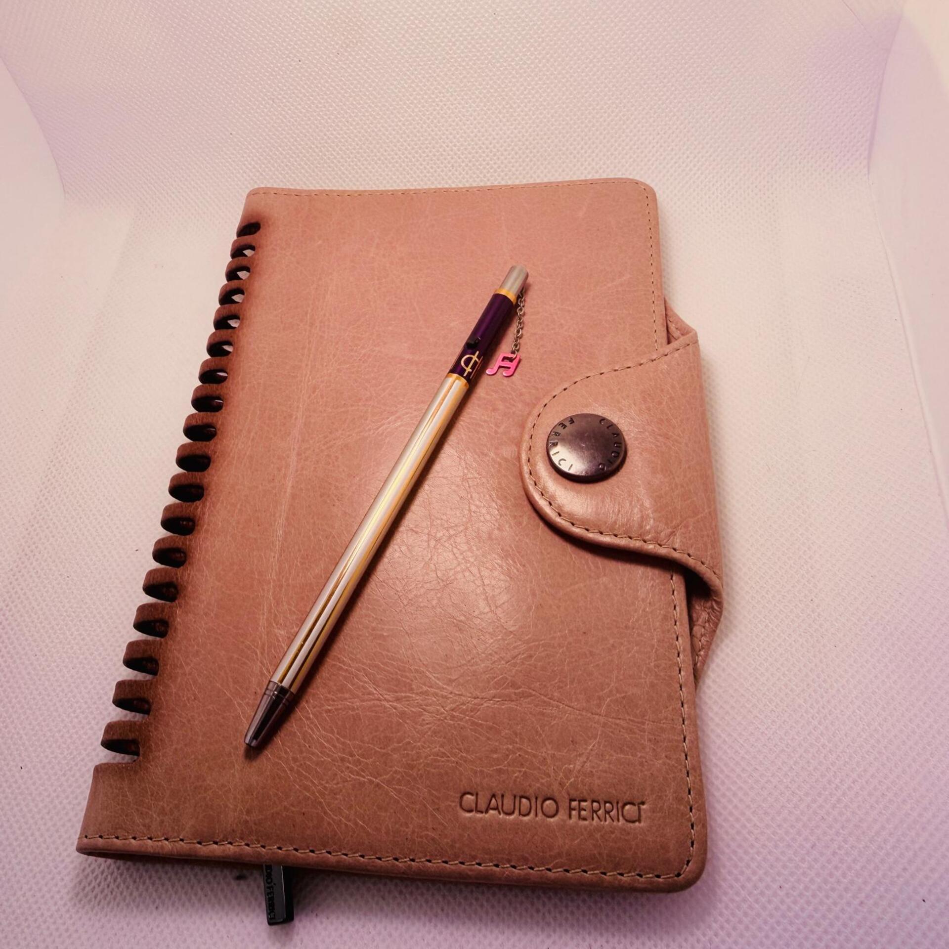 Mardi Gras Japanse klik balpen met Ferrici lederen agenda