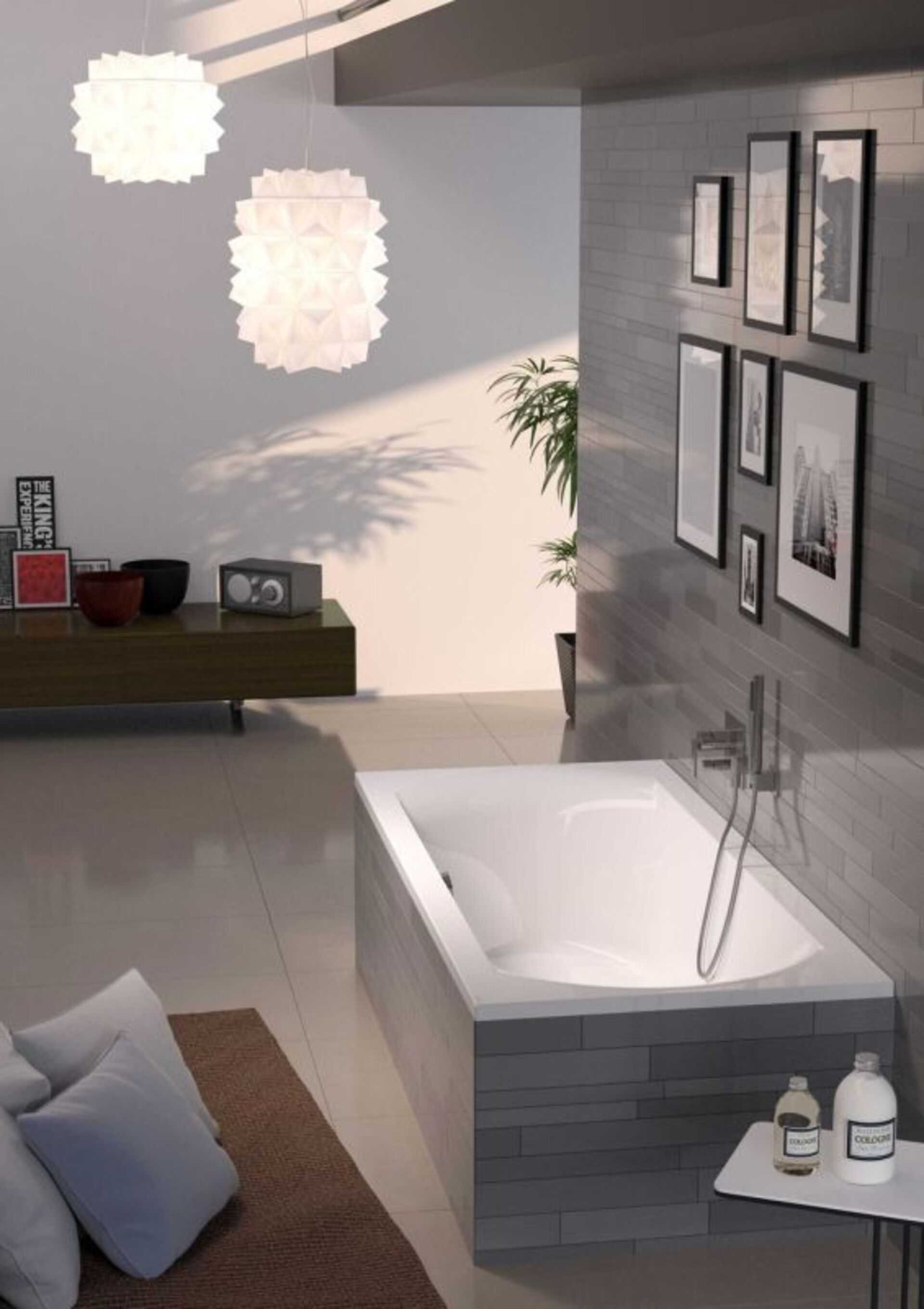 Inbouwbad, RIHO, Lima Right , White glossy