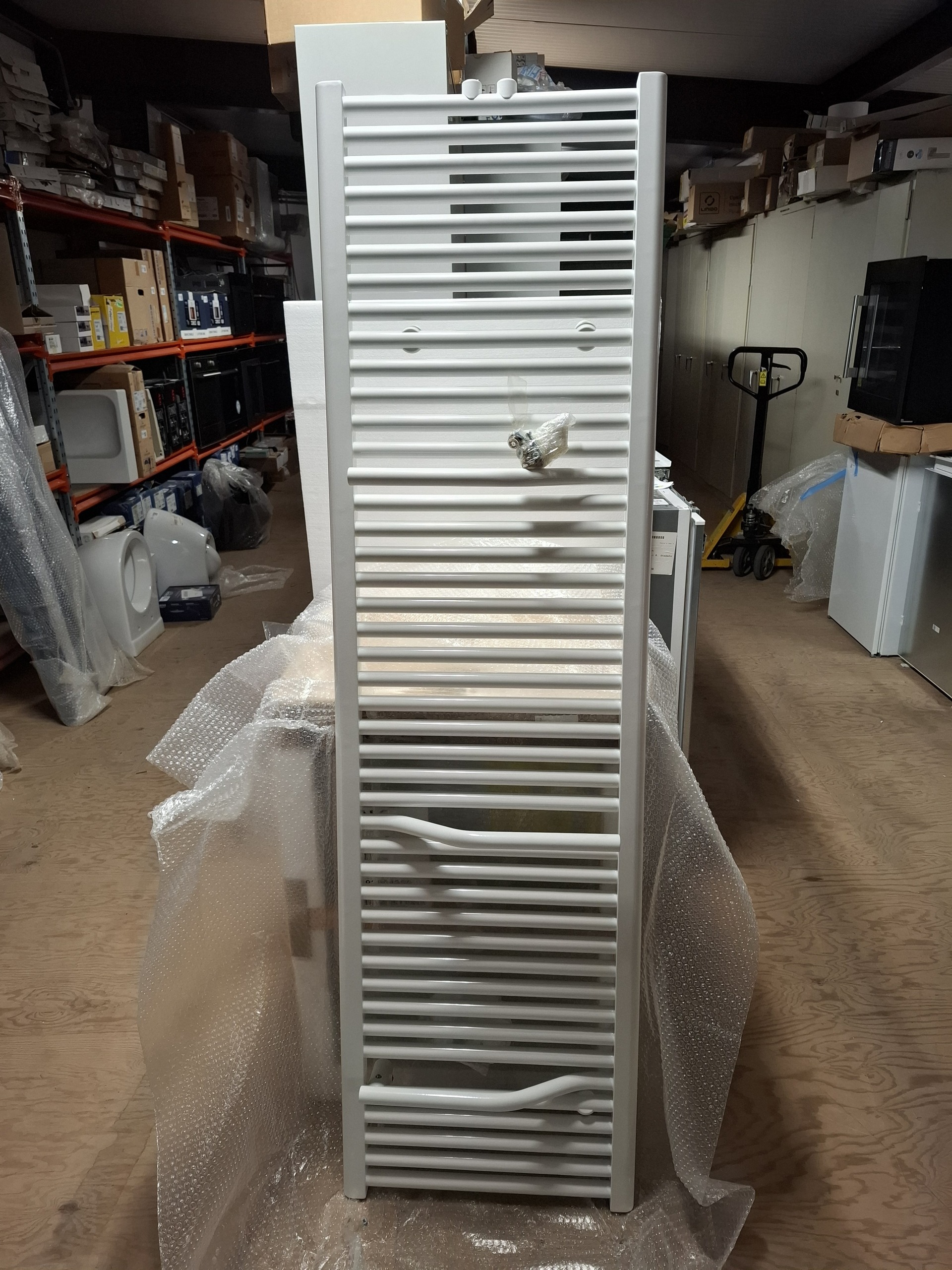 Designradiator met 3x handdoekstang, Wit