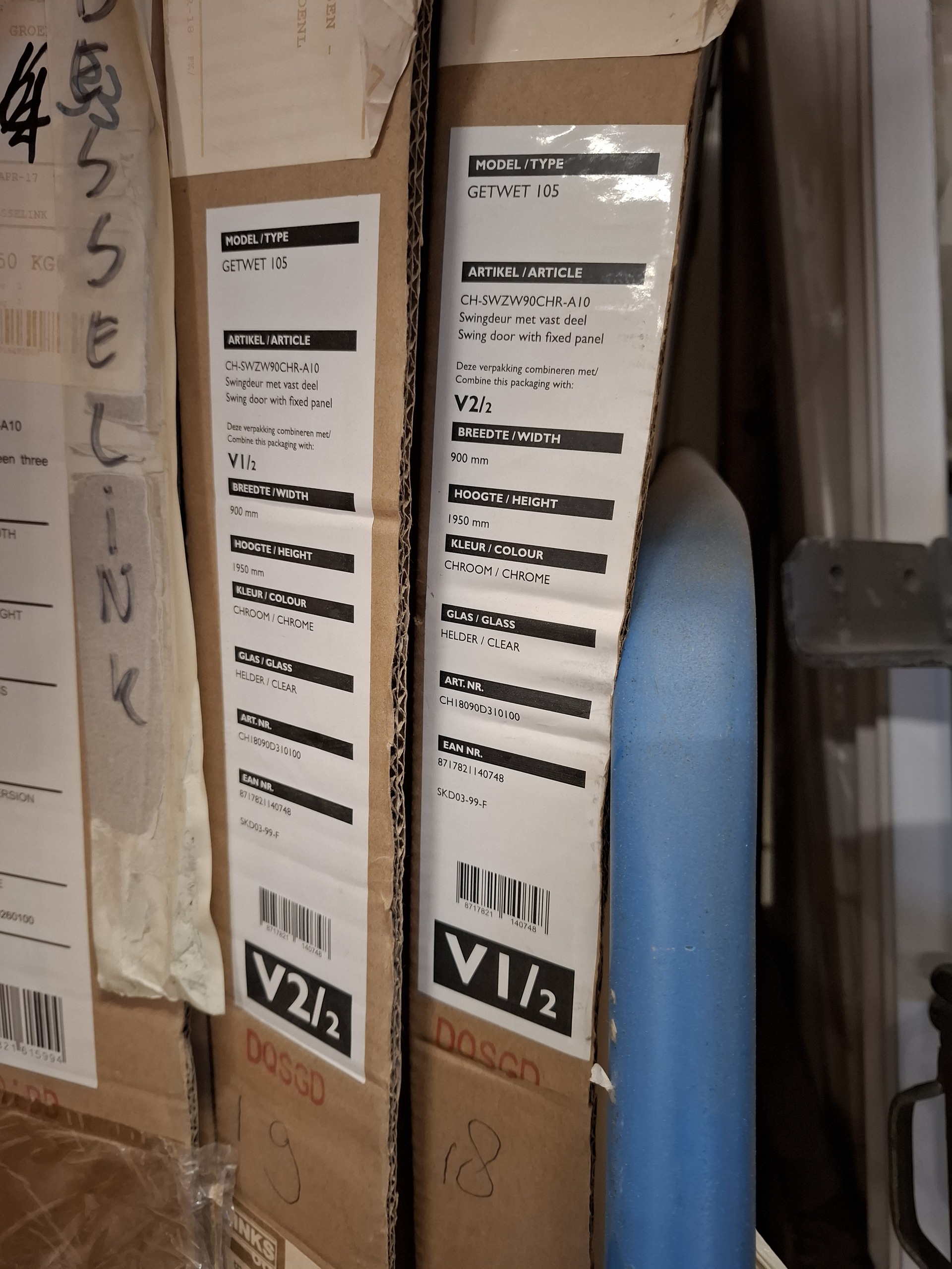 Hoek douchecabine Get Wet 105, Sealskin, CH-SWZW90CHR-A10