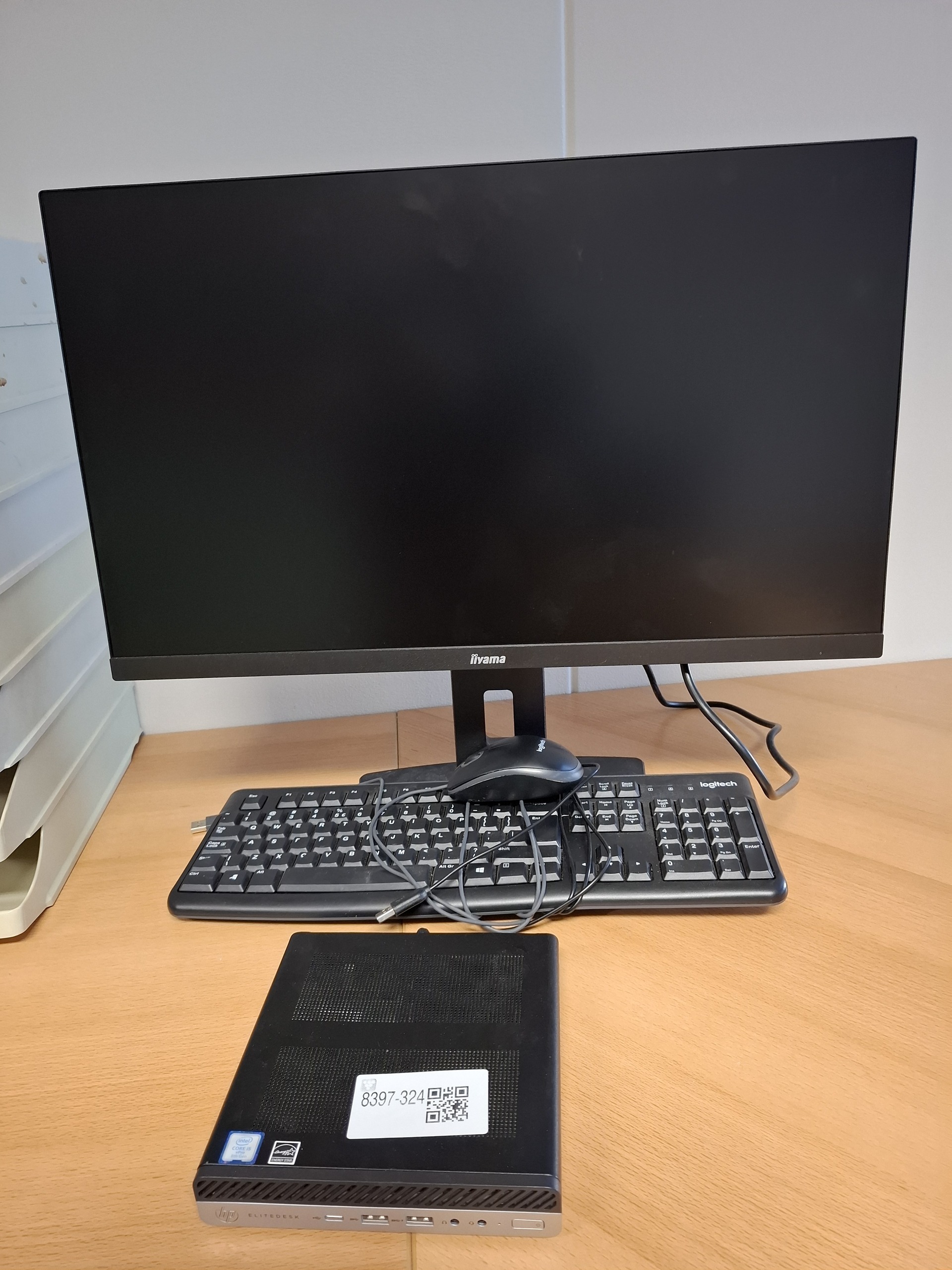 Computer met beeldscherm en toetsenbord HP, HP elitedesk 800 G4 mini,