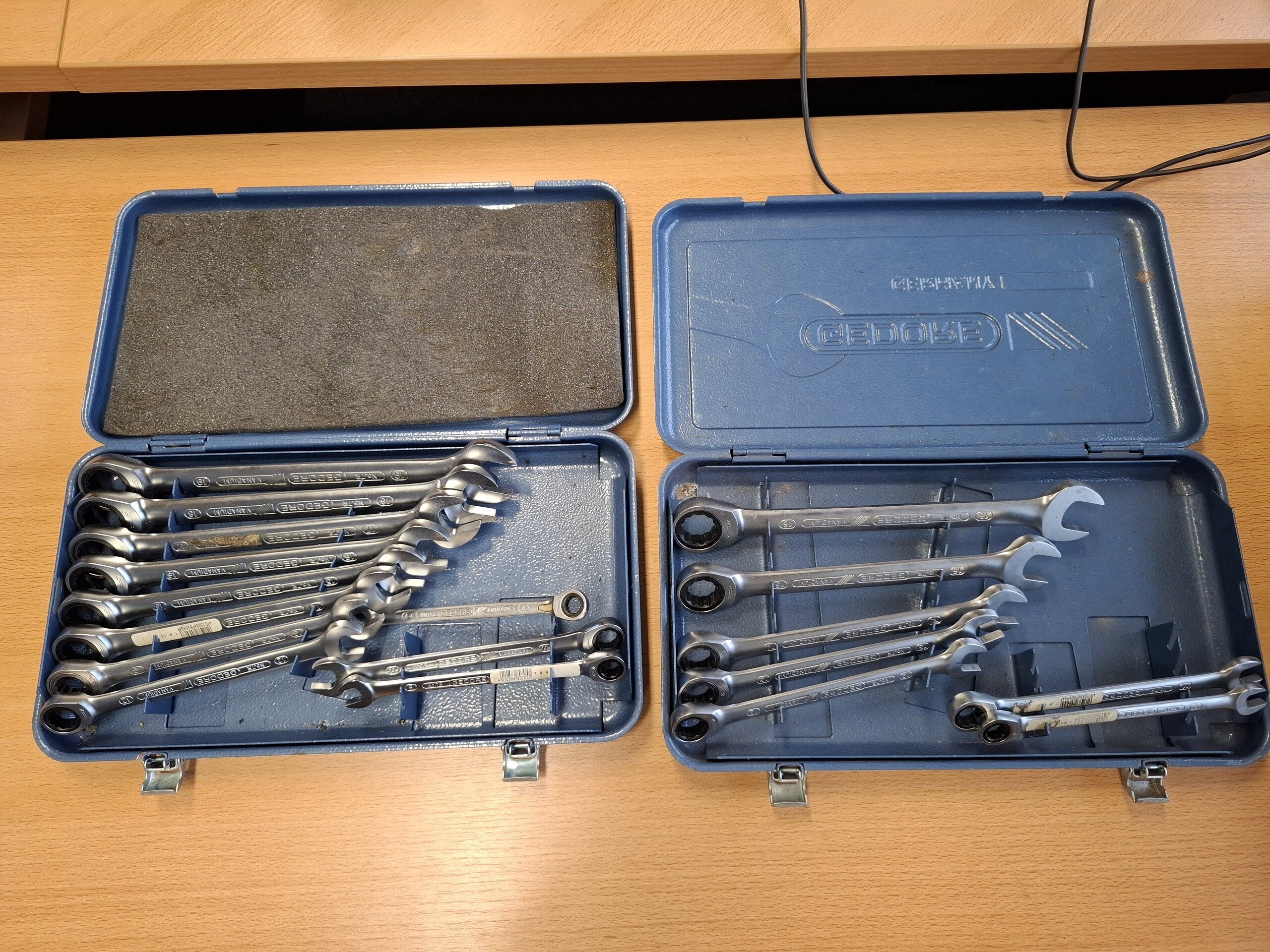 2x Steek/ring sleutelset Gedore