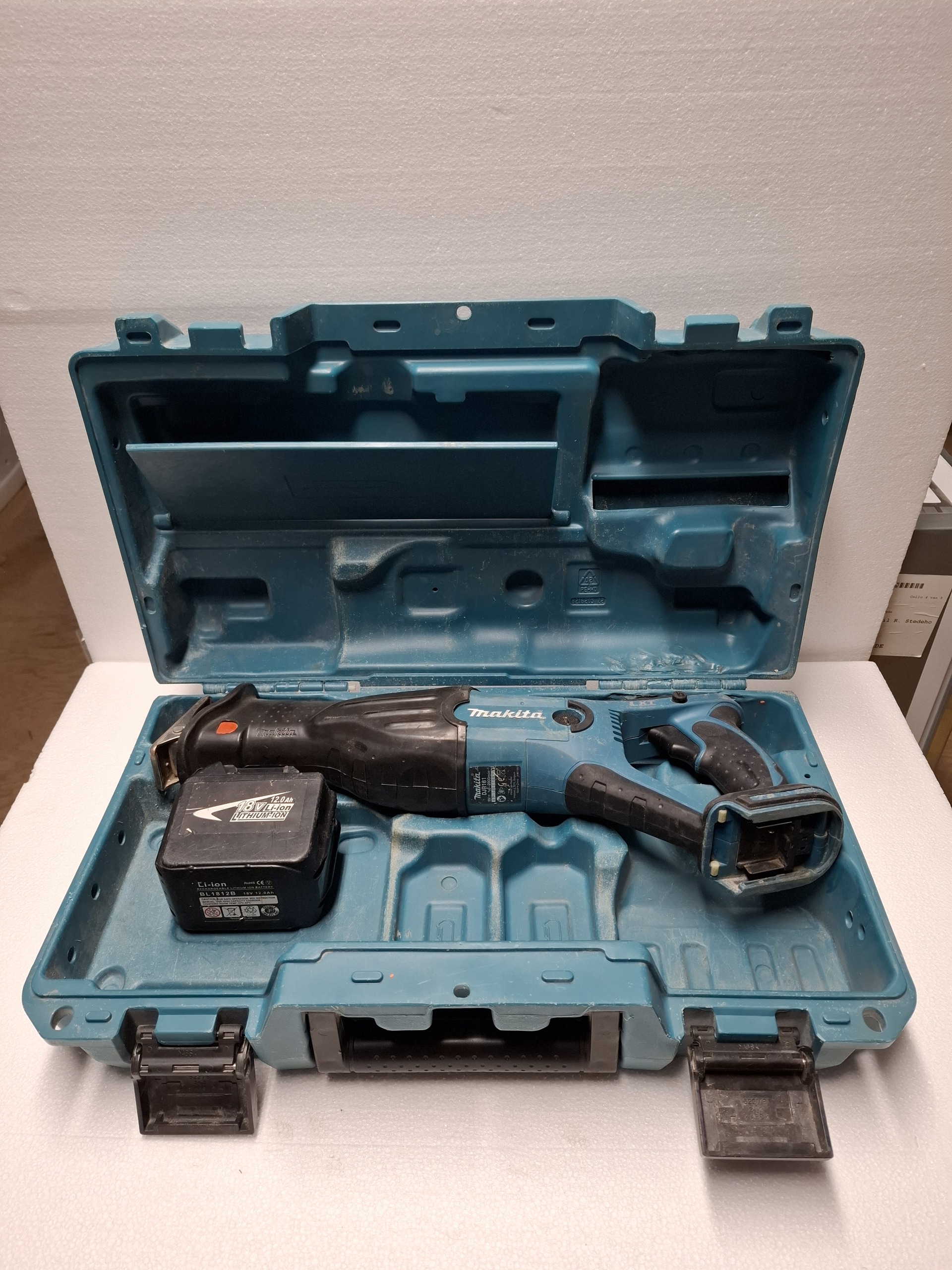 Reciprozaag 18V + accu, Makita, DJR187ZK